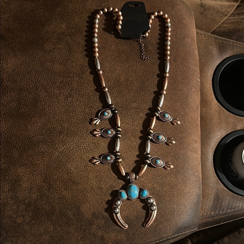 Turquoise and Copper Necklace